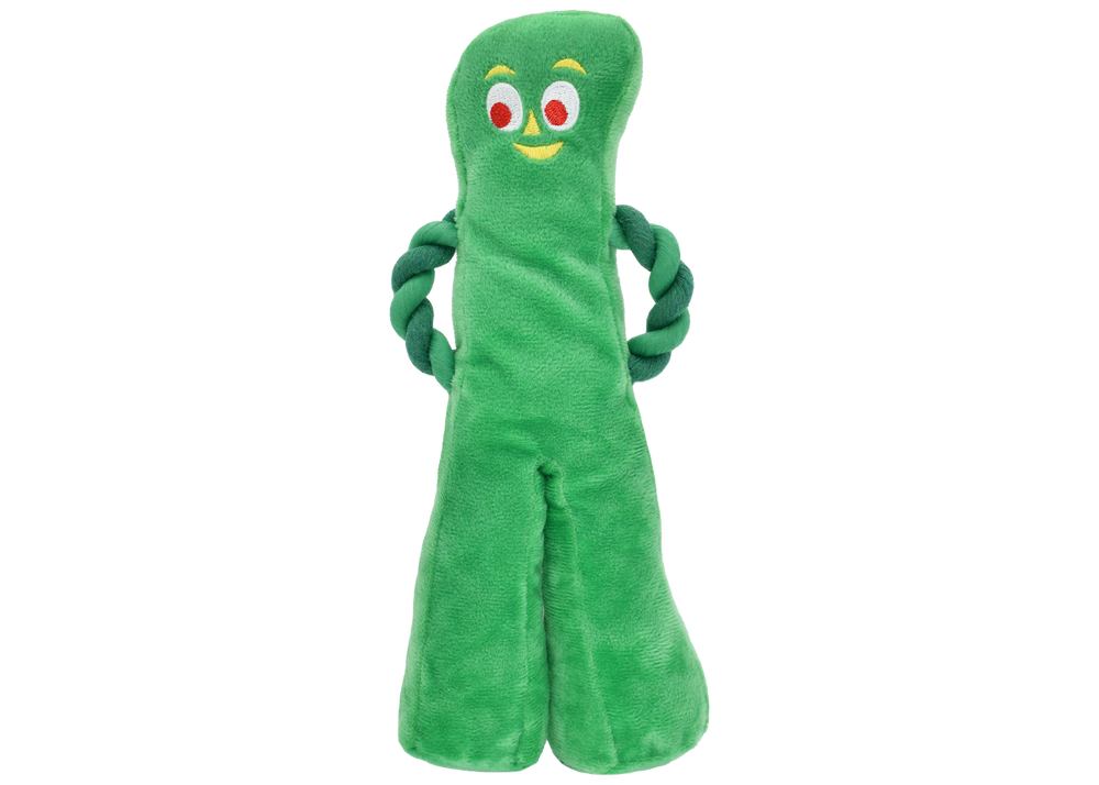 Multipet Gumby With Rope Arms Plush Dog Toy 10"