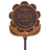 Whitehall Garden Flower Lawn Personalized Plaque - Antique Copper