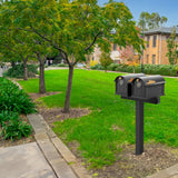 Whitehall Balmoral Duo Mount Mailbox Package with Personalized Door Medallions - lifestyle