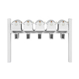 Whitehall Balmoral Quint Mount Mailbox Package with Personalized Door Medallions - Pyramid Caps / With Newspaper Boxes / White/Gold
