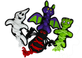 Multipet Halloween Cross-Ropes Plush Dog Toy 4-Pack