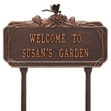 Whitehall Dragonfly Garden Lawn Personalized Plaque - Antique Copper