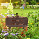 Whitehall Dragonfly Garden Lawn Personalized Plaque - lifestyle