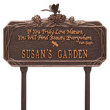 Whitehall Dragonfly Garden Quote Lawn Personalized Plaque - Antique Copper
