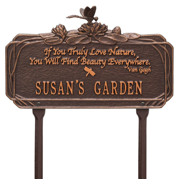 Whitehall Products Whitehall Dragonfly Garden Quote Lawn Personalized Plaque