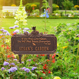 Whitehall Dragonfly Garden Quote Lawn Personalized Plaque - lifestyle