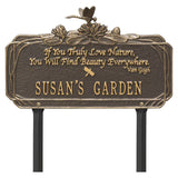 Whitehall Dragonfly Garden Quote Lawn Personalized Plaque - Bronze/Gold