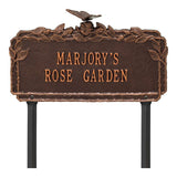 Whitehall Butterfly Rose Garden Lawn Personalized Plaque - Antique Copper
