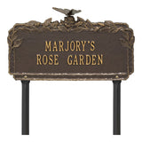 Whitehall Butterfly Rose Garden Lawn Personalized Plaque - Bronze/Gold