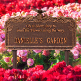 Whitehall Butterfly Rose Garden Quote Lawn Personalized Plaque - lifestyle