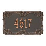 Whitehall Leroux Signature Grande Wall 1-Line Personalized Address Plaque - Forged Copper