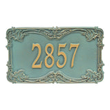 Whitehall Leroux Signature Extra Grande Wall 1-Line Personalized Address Plaque - Bronze/Verdi