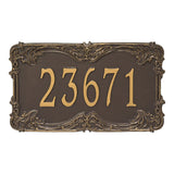 Whitehall Leroux Signature Extra Grande Wall 1-Line Personalized Address Plaque - Bronze/Gold