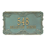 Whitehall Leroux Signature Extra Grande Wall 2-Line Personalized Address Plaque - Bronze/Verdi