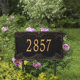 Whitehall Leroux Signature Extra Grande Lawn 1-Line Personalized Address Plaque - lifestyle