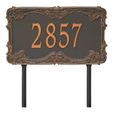Whitehall Leroux Signature Extra Grande Lawn 1-Line Personalized Address Plaque - Forged Copper