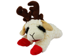 Multipet Holiday Lamb Chop With Antlers Plush Dog Toy (2 Sizes Available)