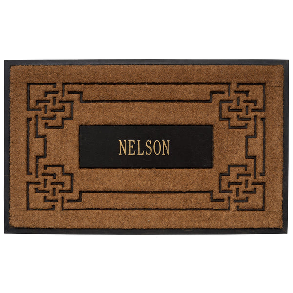 Whitehall Products Whitehall Sailor's Knot Personalized Coir Door Mat