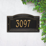 Whitehall Arbor Signature Grande Wall 1-Line Personalized Address Plaque - lifestyle