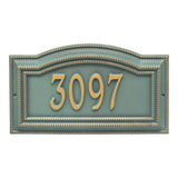 Whitehall Arbor Signature Grande Wall 1-Line Personalized Address Plaque - Bronze/Verdi