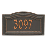 Whitehall Arbor Signature Grande Wall 1-Line Personalized Address Plaque - Forged Copper