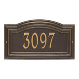 Whitehall Arbor Signature Grande Wall 1-Line Personalized Address Plaque - Bronze/Gold