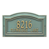 Whitehall Arbor Signature Grande Wall 2-Line Personalized Address Plaque - Bronze/Verdi