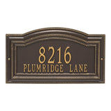 Whitehall Arbor Signature Grande Wall 2-Line Personalized Address Plaque - Bronze/Gold