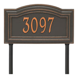 Whitehall Arbor Signature Grande Lawn 1-Line Personalized Address Plaque - Forged Copper