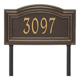 Whitehall Arbor Signature Grande Lawn 1-Line Personalized Address Plaque - Bronze/Gold