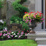 Whitehall Arbor Signature Grande Lawn 2-Line Personalized Address Plaque - lifestyle