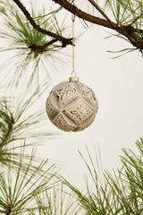 Embossed Velvet Glass Ornaments By Accent Decor