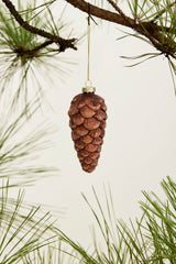 Frosted Pinecone Glass Ornaments By Accent Decor
