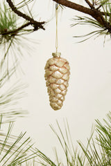 Frosted Pinecone Glass Ornaments By Accent Decor