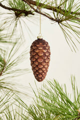 Frosted Pinecone Glass Ornaments By Accent Decor