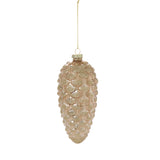 Frosted Pinecone Glass Ornaments By Accent Decor - 2.5" x 5.5" / Gold