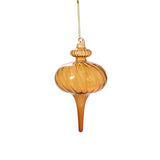 Nicolette Glass Ornaments By Accent Decor - 3.5" x 6.25" / Amber