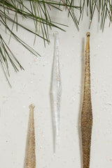 Sparkle Icicle Glass Ornaments By Accent Decor