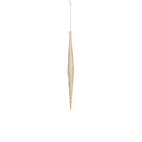 Sparkle Icicle Glass Ornaments By Accent Decor - 0.5" x 7.5" / Amber