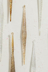 Sparkle Icicle Glass Ornaments By Accent Decor
