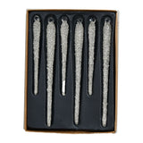 Glitzy Icicle Glass Ornaments (Set of 6) By Accent Decor