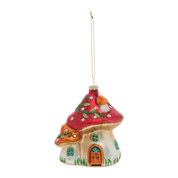 Accent Decor Amanita Houses Glass Ornament (Set of 6) By Accent Decor