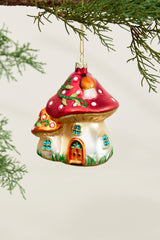 Amanita Houses Glass Ornament By Accent Decor