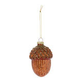Gilded Acorn Glass Ornament (Set of 6) By Accent Decor