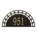 Whitehall Federal Signature Extra Grande Wall 1-Line Personalized Address Plaque - Black/Gold