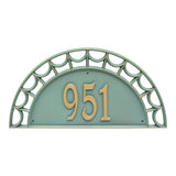 Whitehall Federal Signature Extra Grande Wall 1-Line Personalized Address Plaque - Bronze/Verdi