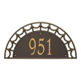 Whitehall Federal Signature Extra Grande Wall 1-Line Personalized Address Plaque - Bronze/Gold