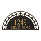 Whitehall Federal Signature Extra Grande Wall 2-Line Personalized Address Plaque - Black/Gold