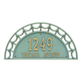 Whitehall Federal Signature Extra Grande Wall 2-Line Personalized Address Plaque - Bronze/Verdi