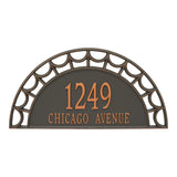 Whitehall Federal Signature Extra Grande Wall 2-Line Personalized Address Plaque - Forged Copper
